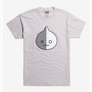 BT21 Light Grey Van Graphic Tee-Shirt Short-Sleeve Tee